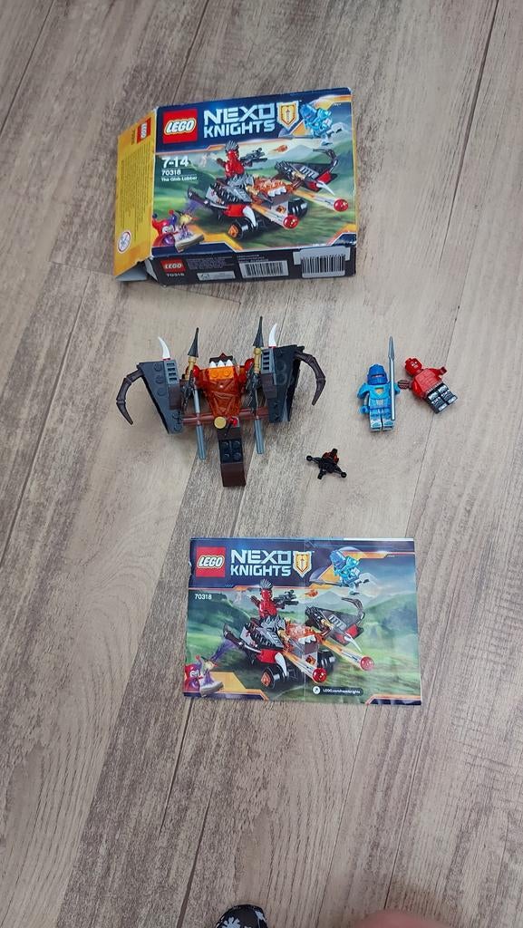 Lego Nexo Knight 70318 de globwerper met doos, Ophalen of Verzenden, Zo goed als nieuw, Complete set, Lego