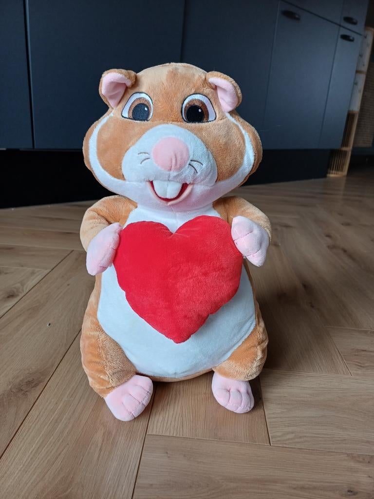 Grote ah hamster hart Valentijnsdag, Kinderen en Baby's, Speelgoed | Knuffels en Pluche, Overige typen, Ophalen of Verzenden, A