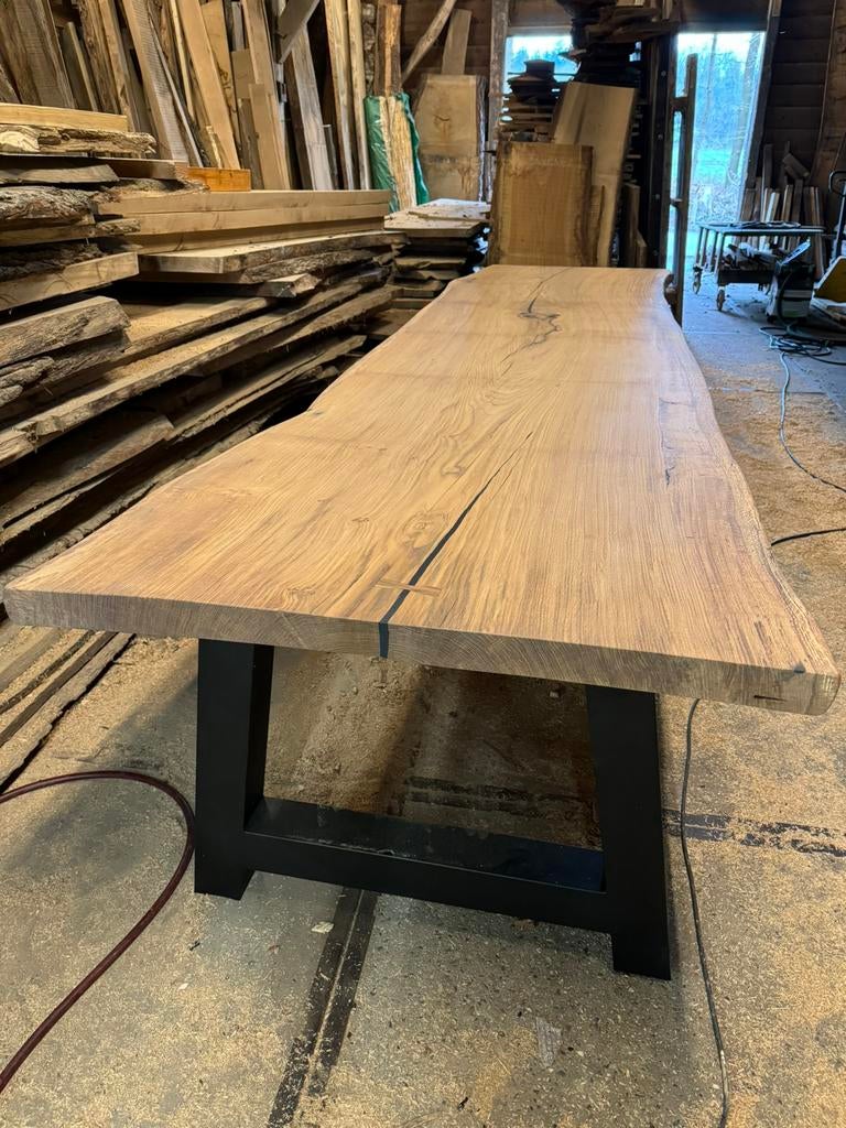 schaaldelen eik groot voor boomstamtafel eettafel, Doe-het-zelf en Verbouw, Hout en Planken, Ophalen, Nieuw, Plank, 50 mm of meer