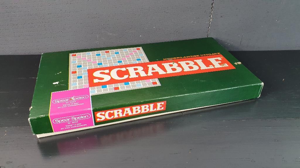 Scrabble, kunststof stenen, vintage Spear-Spelen spel. 7A11, Tweedehands verkoop, Tweedehands verkoop, Gebruikt, Ophalen of Verzenden