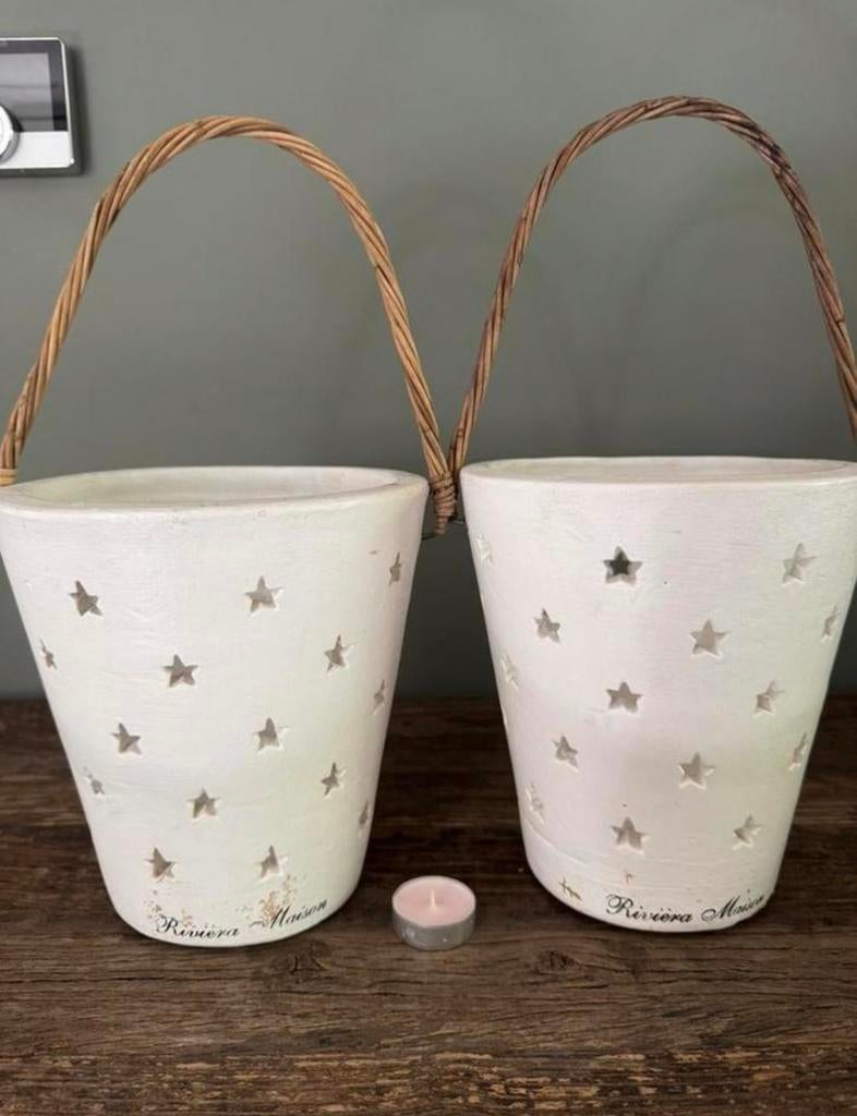 Riviera Maison votive windlicht sterren / 2, Huis en Inrichting, Ophalen, Overige materialen, Zo goed als nieuw, Kandelaar