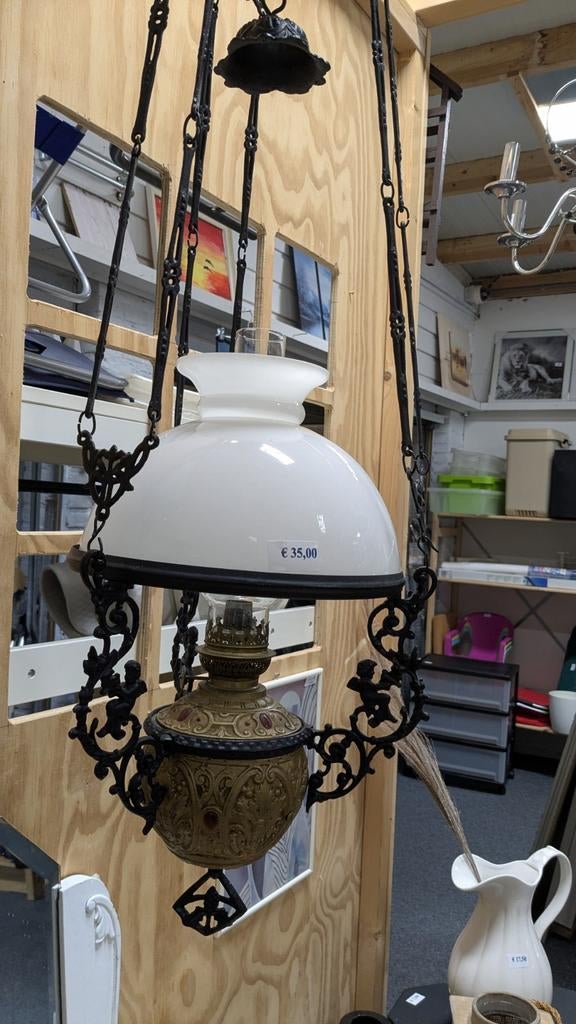 Antieke hanglamp, Ophalen