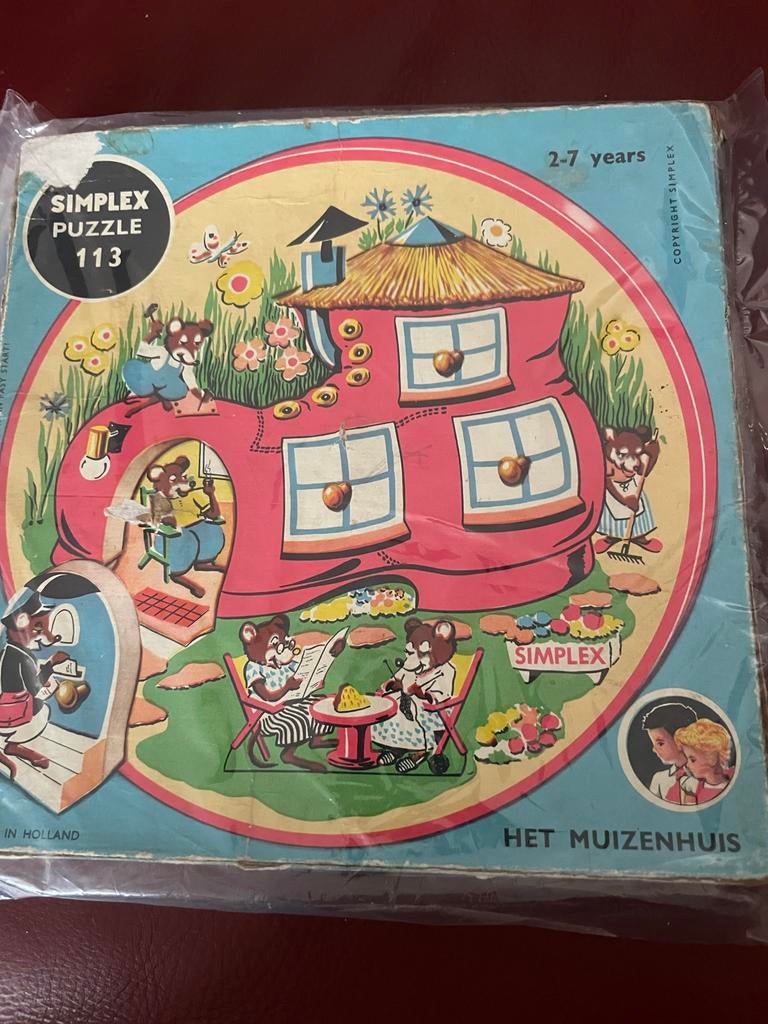 Houten puzzel van vroeger, Kinderen en Baby's, Speelgoed | Houten speelgoed, Ophalen of Verzenden, Gebruikt