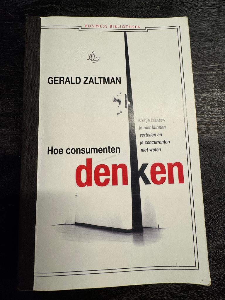 Boek Hoe consumenten denken, Ophalen, Zo goed als nieuw, Gerald Zaltman, Cognitieve psychologie