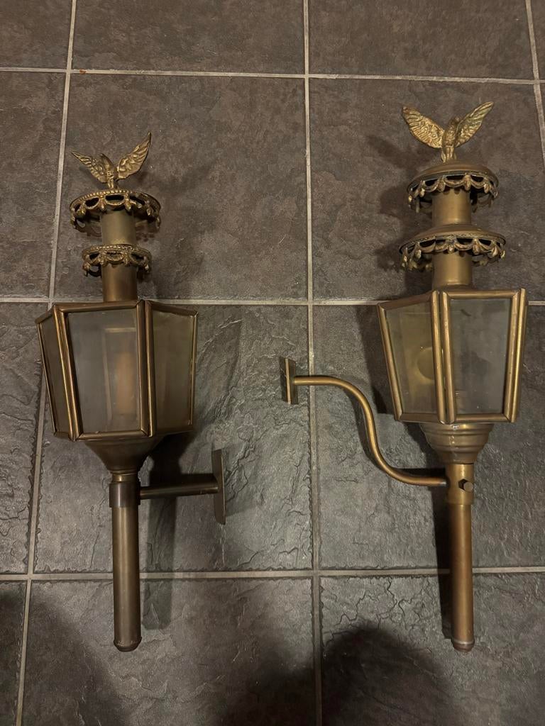 Antieke Wandlampen met Adelaar, Ophalen