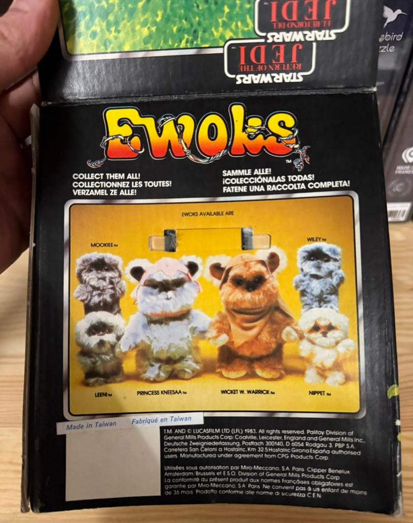 Star Wars Vintage Ewok Plushie Wiley MIB Tri-Logo Doos, Ophalen of Verzenden, Nieuw, Actiefiguurtje