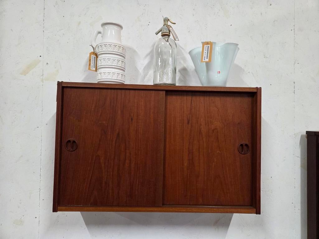 Vintage teak wandkastje uit Denemarkenl, Ophalen, Gebruikt, Teakhout, X