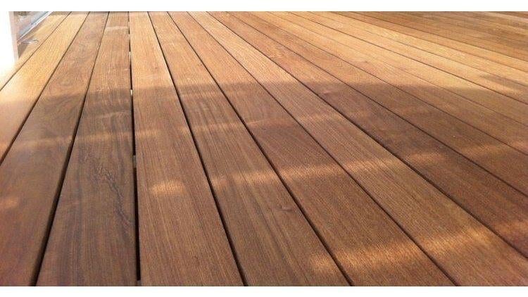 Vlonderplanken hardhout 2,8 cm diverse lengtes € 11,85 m1, Ophalen, Planken, Nieuw, Hardhout