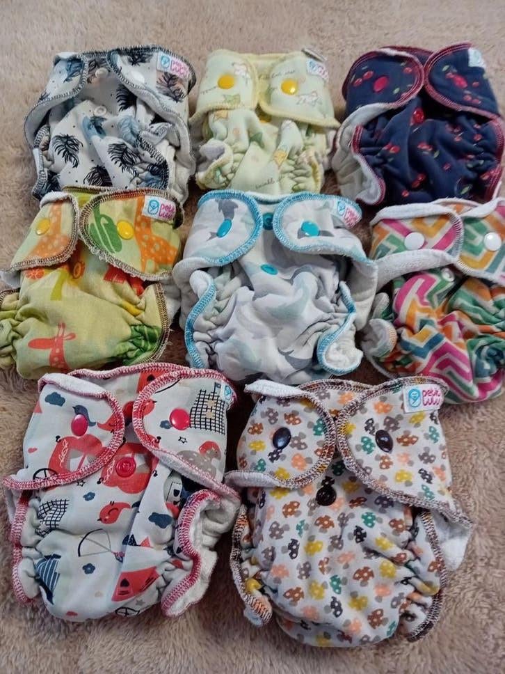 8 Petit Lulu newborn luiers met 2 Rumparooz overbroekjes, Ophalen
