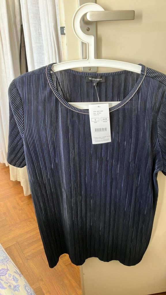 Witteveen nieuw shirt maat S, Kleding | Dames, T-shirts, Blauw, Nieuw, Ophalen of Verzenden, Korte mouw