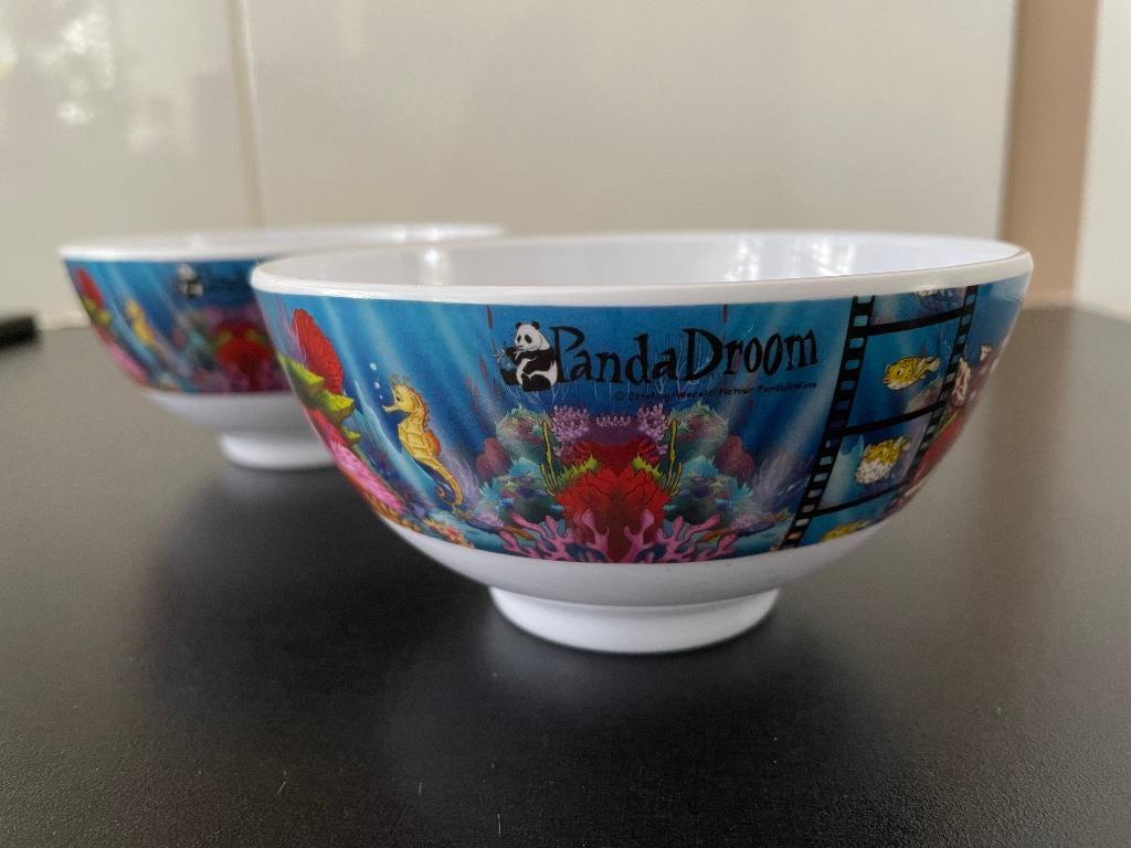 Efteling Schaaltje Pandadroom Plastic 2 stuks, Ophalen of Verzenden, Nieuw, Gebruiksvoorwerp