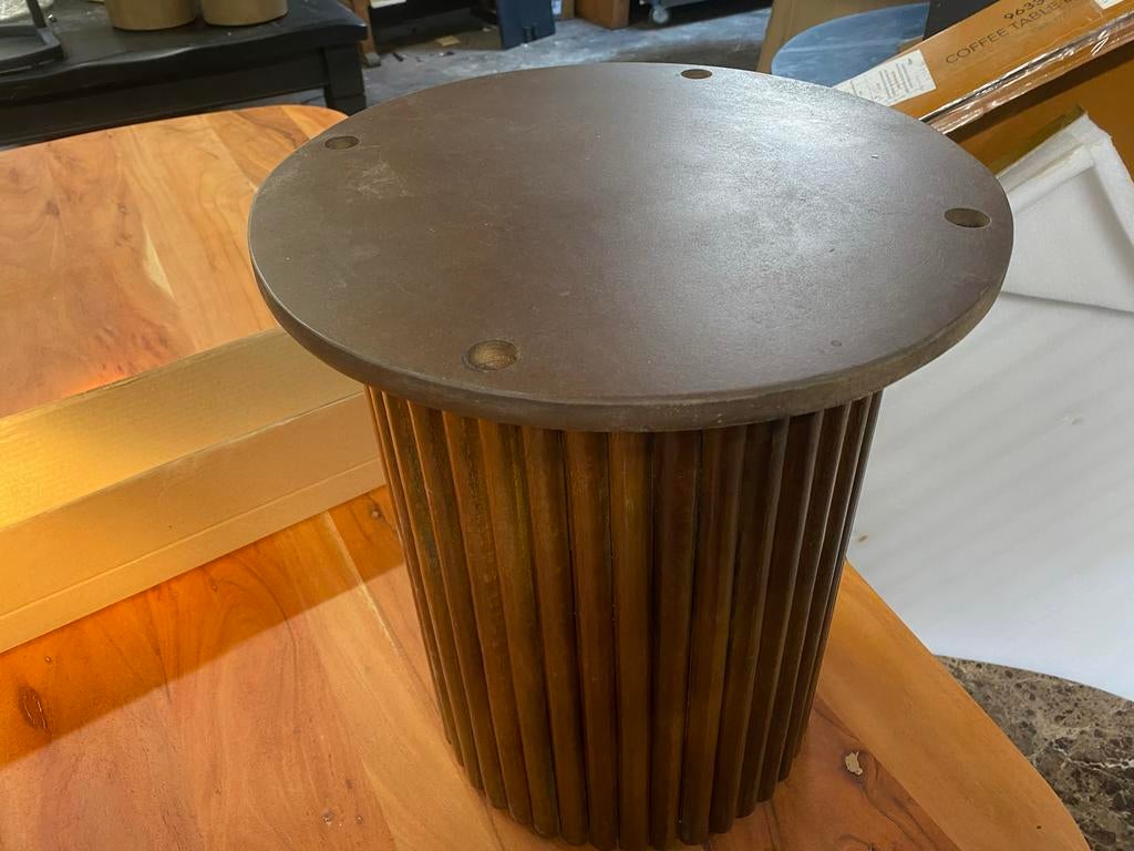 Salontafel Poot Massief Mangohout 43cm h Rond Design, Ophalen, 50 tot 100 cm, Rond, Nieuw