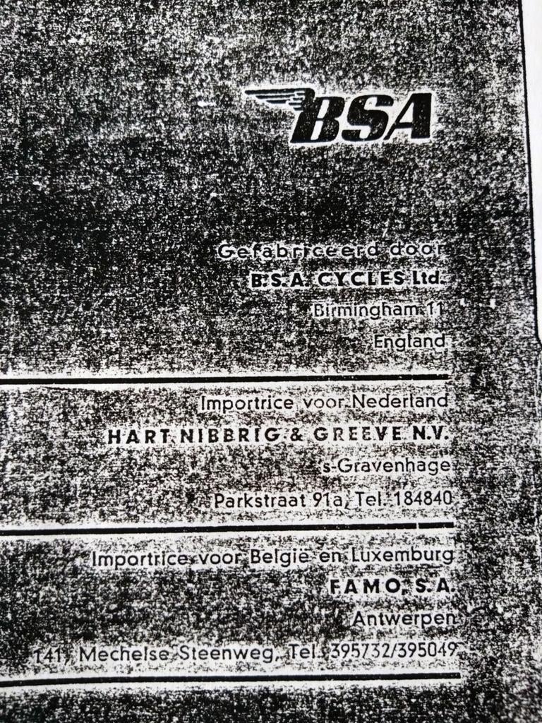 Werkplaatshandboek BSA, Ophalen of Verzenden