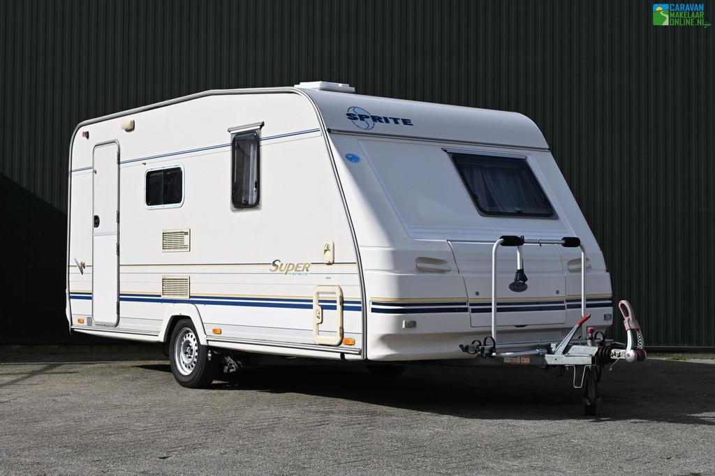 Sprite Super 450/2 Mover Unico Verona Fietsdragers, Caravans en Kamperen, Caravans, Bedrijf, 750 - 1000 kg, Ringverwarming, Lengtebed