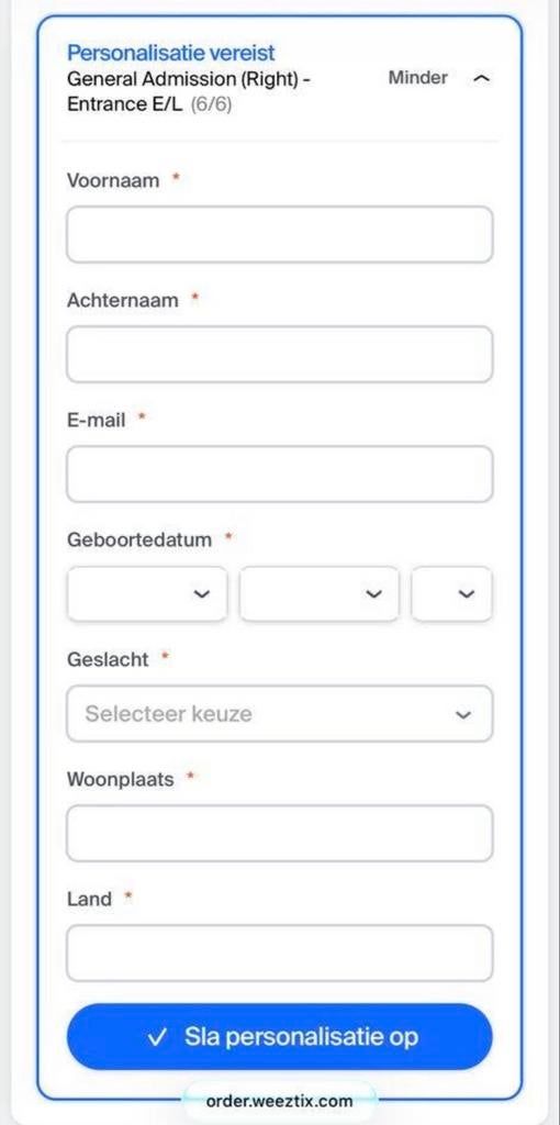 kanye west staanplaats ticket, Eén persoon, Juni
