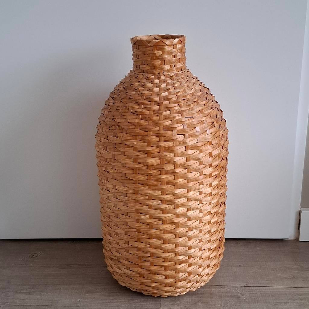 Bamboe vaas, Huis en Inrichting, Woonaccessoires | Vazen, Ophalen, Overige materialen, Overige kleuren, Zo goed als nieuw
