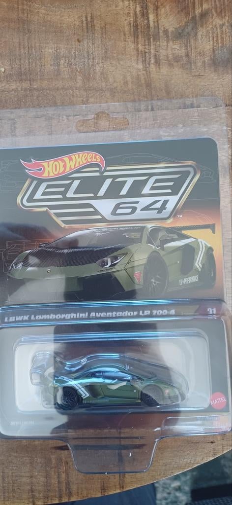 Hot Wheels Elite 64 LBWK Aventador LP 700-4 groen, Ophalen of Verzenden, Nieuw, Auto