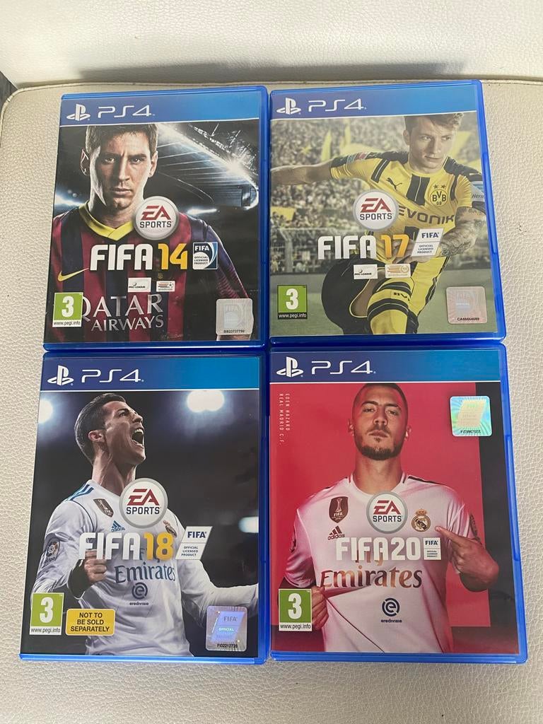 FIFA 14, 17, 18, 20 PS4 Games - Set van 4, Spelcomputers en Games, Games | Sony PlayStation 4, Ophalen of Verzenden, Gebruikt