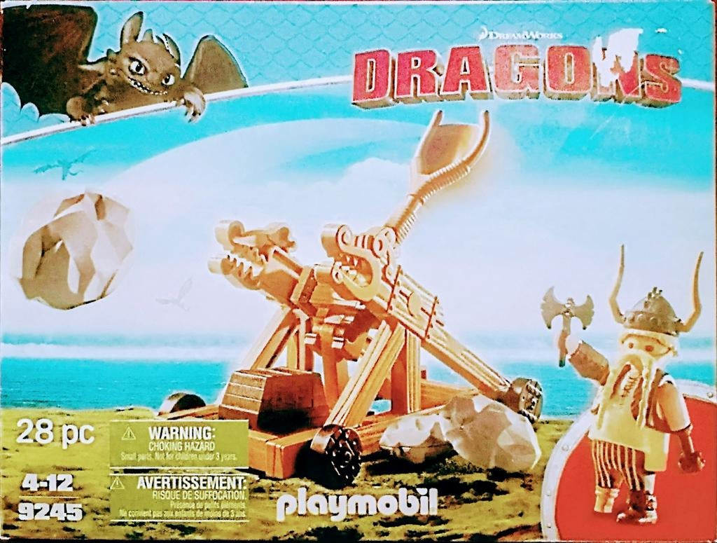 Dragons Rochel Met Katapult 9245, Kinderen en Baby's, Speelgoed | Playmobil, Ophalen of Verzenden, Zo goed als nieuw, Complete set