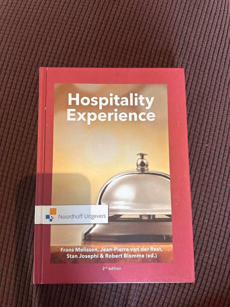 Hospitality Experience - 2e editie - Noordhoff Uitgevers, Boeken, Ophalen of Verzenden, Gamma, Zo goed als nieuw, HBO