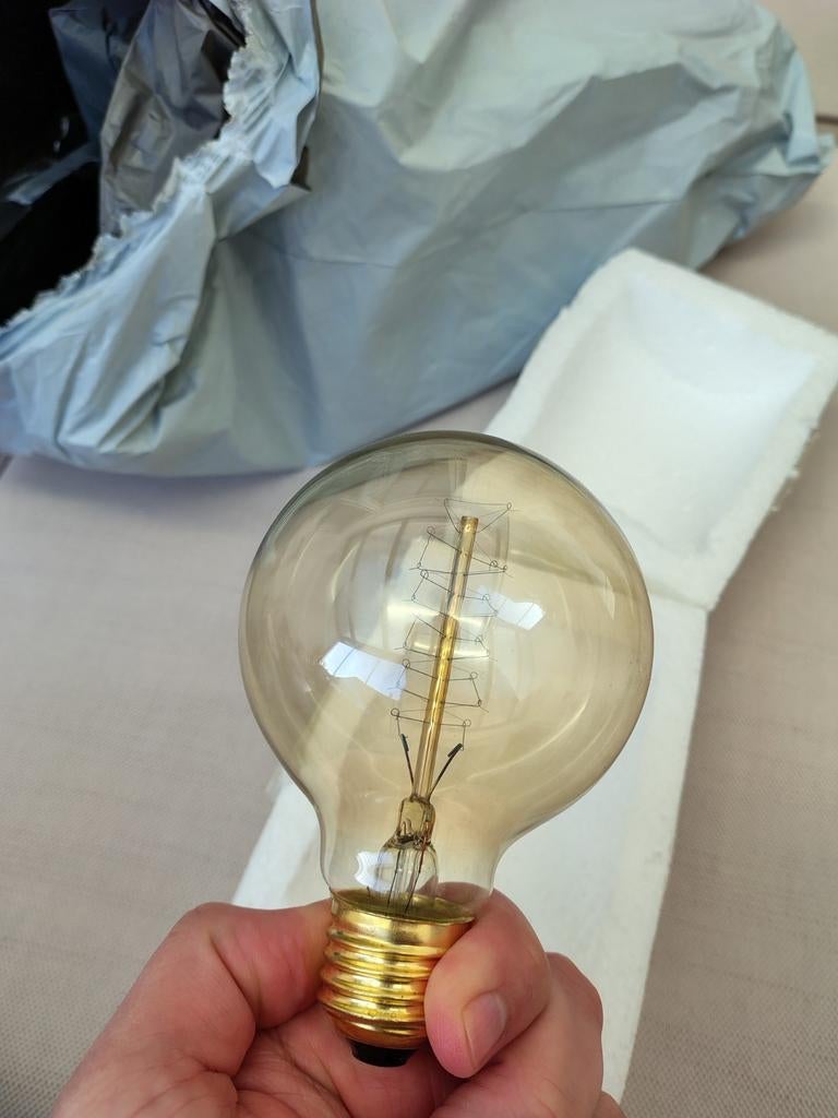 4x Sier gloeilamp 40 watt nieuw, Led-lamp, Minder dan 30 watt, Nieuw, E27 (groot)