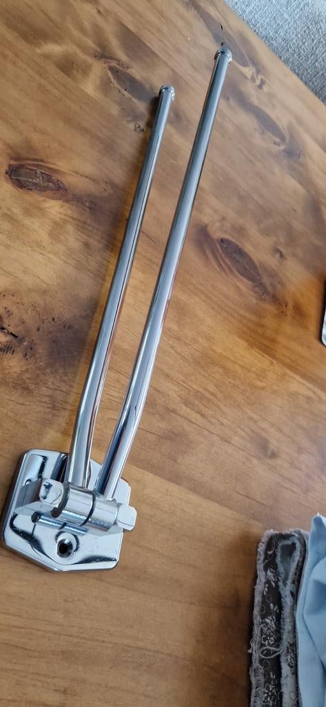 Vintage Stevig Handdoekenrek - Chroom, Ophalen of Verzenden, Gebruikt, Overige kleuren, Handdoekenrek