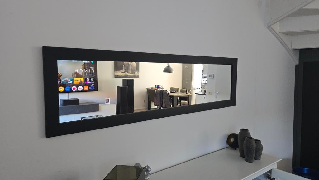 Nette spiegel 180cm, Huis en Inrichting, Woonaccessoires | Spiegels, Ophalen, Minder dan 50 cm, Zo goed als nieuw, 150 tot 200 cm