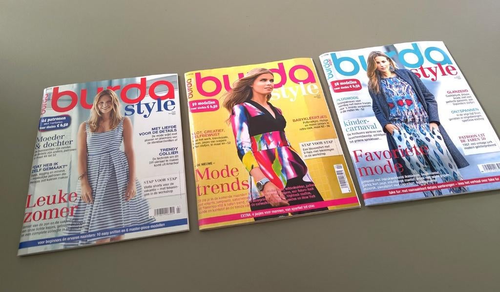 Burda Style 2016 - nummer 01, 02, 07, Hobby en Vrije tijd, Kledingpatronen, Overige typen, Vrouw, Zo goed als nieuw, Burda