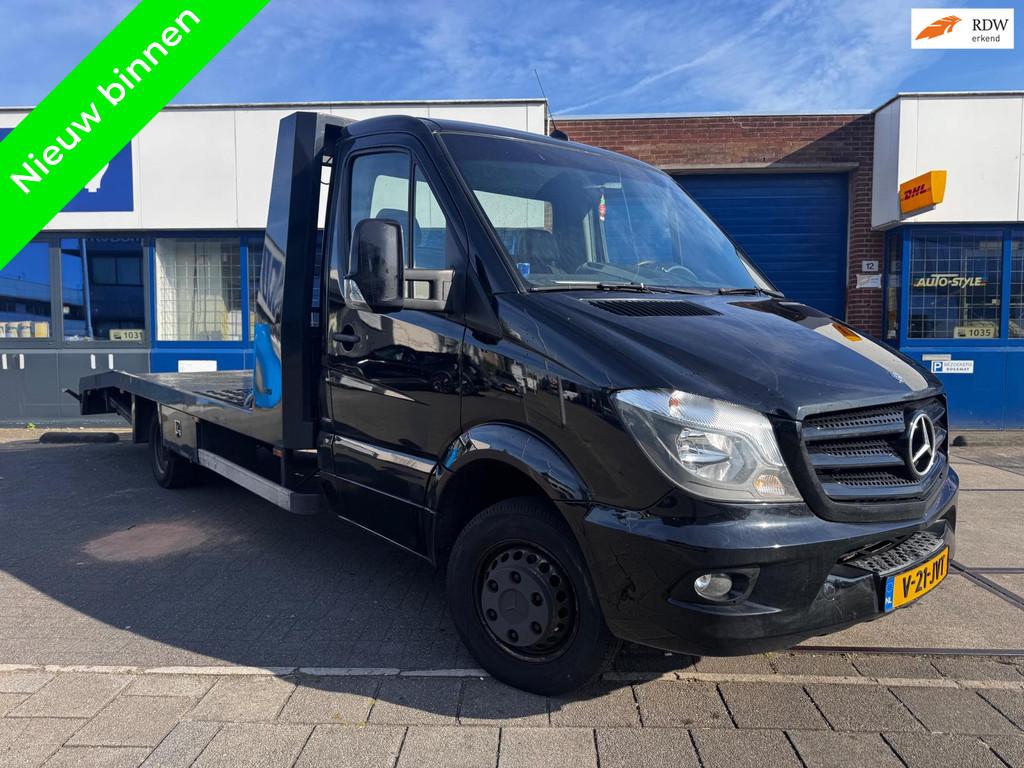 Mercedes-Benz Sprinter 519 3.0 Euro6 Airco Tijhof Oprijwagen, Automaat, Stof, Gebruikt, 190 pk