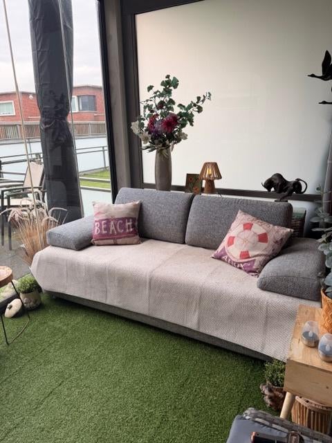 (Slaap)Bank, Ophalen, Gebruikt, Tweepersoons, Grijs