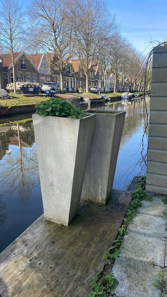Plantenbakken, Tuin en Terras, Bloembakken en Plantenbakken, Kunststof, Gebruikt, Minder dan 30 cm, Rond