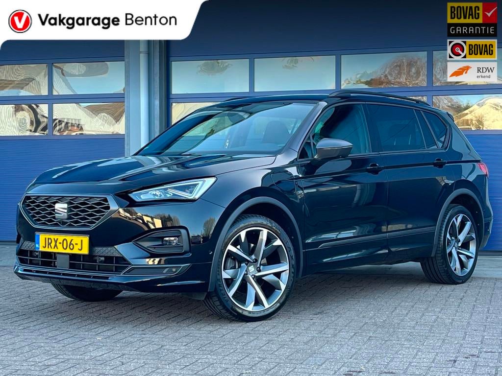 Seat TARRACO 1.4 TSI e-Hybrid PHEV 245pk FR | Panoramadak |, Stof, 4 cilinders, Adaptive Cruise Control, Zwart