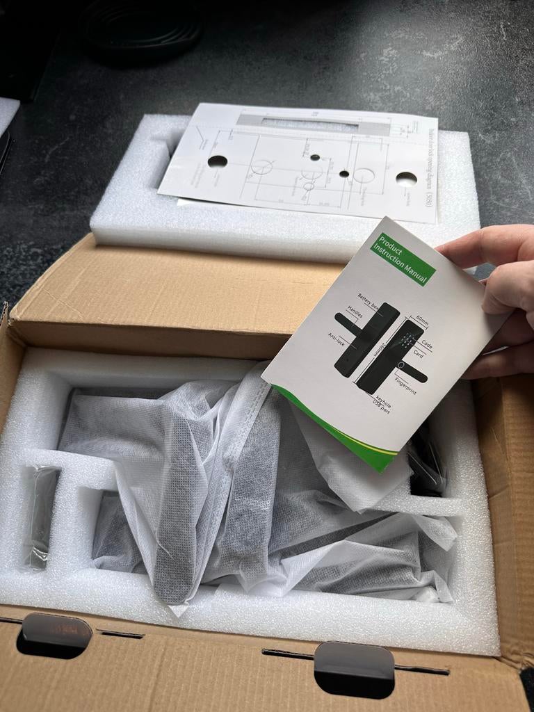 Smartlife Smartlock Deurklink met Vingerprint & Code, Ophalen of Verzenden, Nieuw, Overige materialen, Klink of Kruk