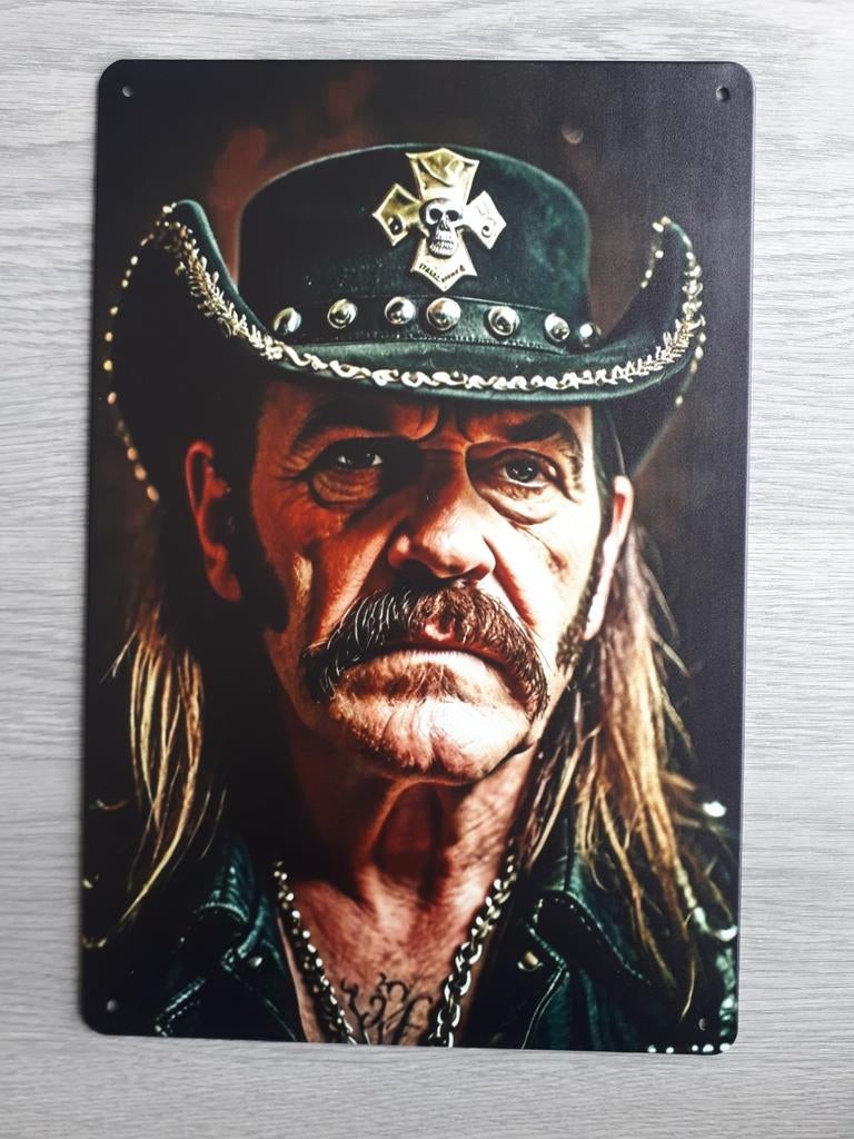 Lemmy Kilmister Motorhead 20x30 cm Reclamebord, Ophalen of Verzenden, Nieuw, Poster, Artwork of Schilderij