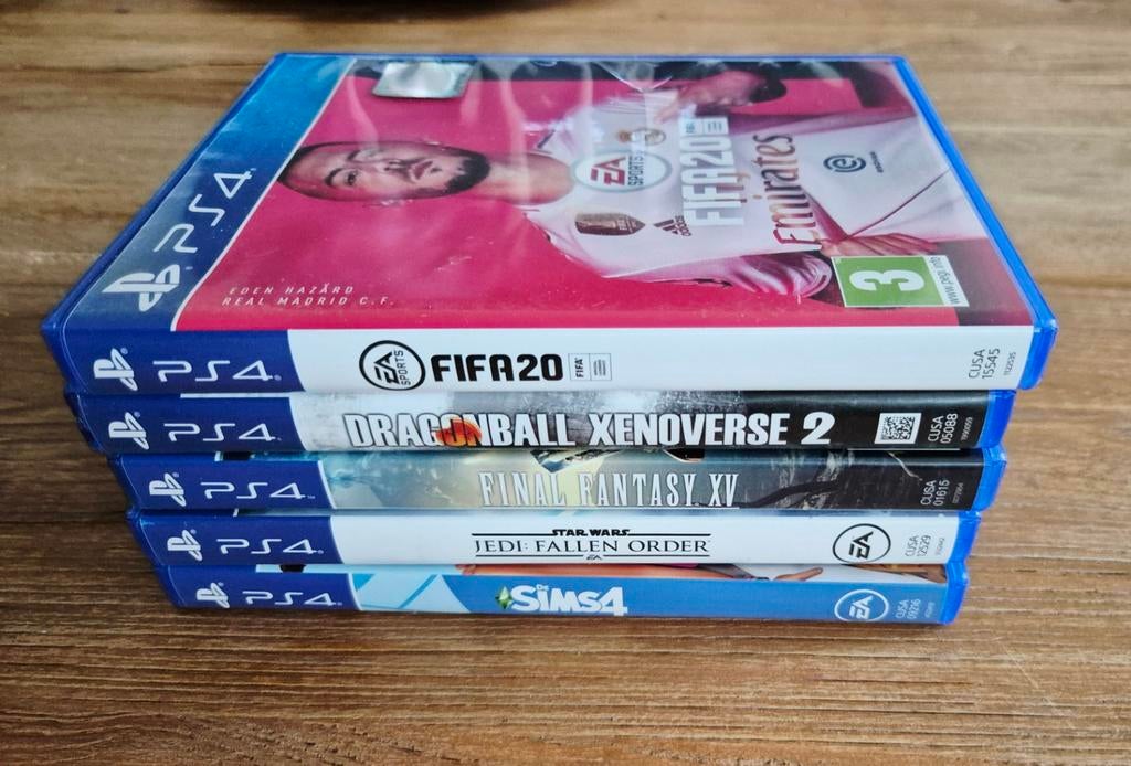 PS4 Games Bundel: FIFA 20, Dragon Ball, Sims 4, FF XV, 1 speler, Ophalen of Verzenden, Vanaf 3 jaar