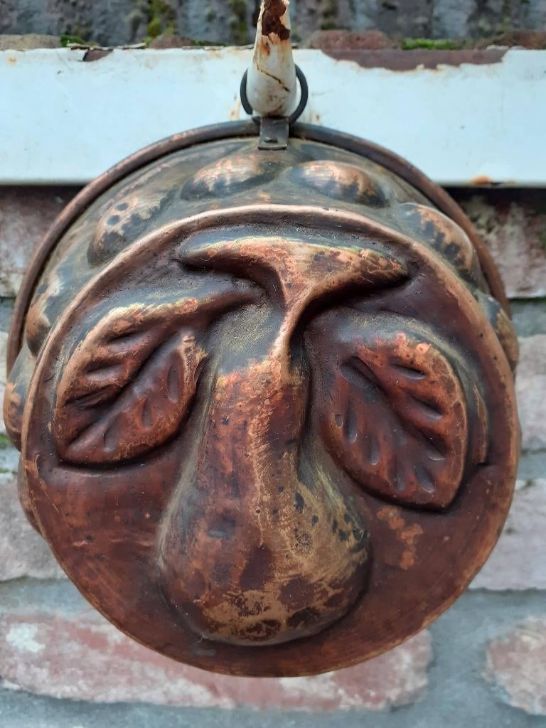 (9) Vintage koperen tulband cake bakvorm puddingvorm, Antiek en Kunst, Antiek | Keukenbenodigdheden, Ophalen of Verzenden