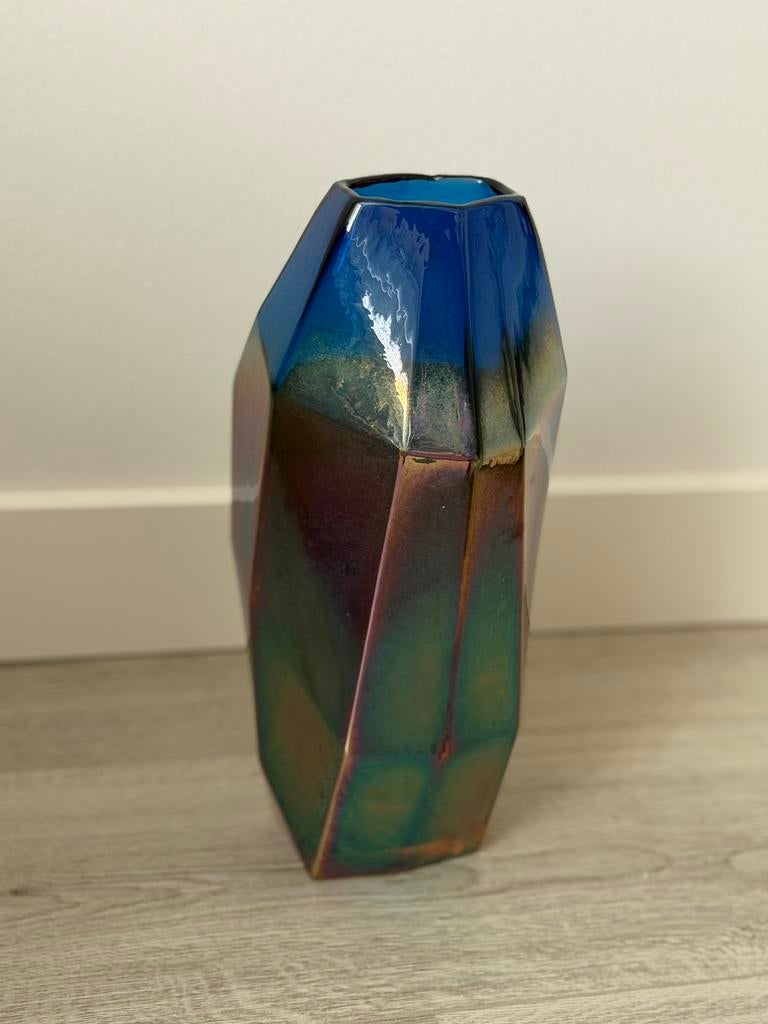 Polspotten Graphic Luster vaas M, Huis en Inrichting, Woonaccessoires | Vazen, Ophalen, Overige kleuren, Minder dan 50 cm, Glas