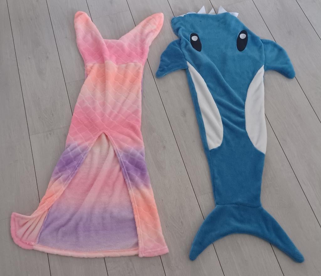 Zeemeermin deken 2 stuks  Kleur Roze en Blauw, Kinderen en Baby's, Ophalen of Verzenden, Zo goed als nieuw