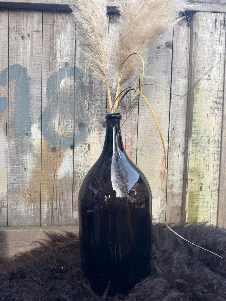 Oude bruine fles Hooghoudt glas, Antiek en Kunst, Curiosa en Brocante, Ophalen