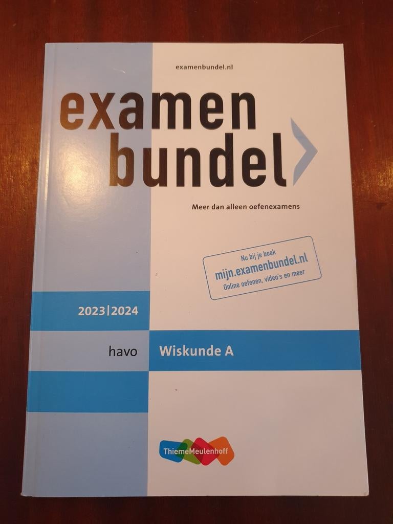 Examenbundel Wiskunde A Havo 2023/2024, Ophalen of Verzenden, Beta, Zo goed als nieuw