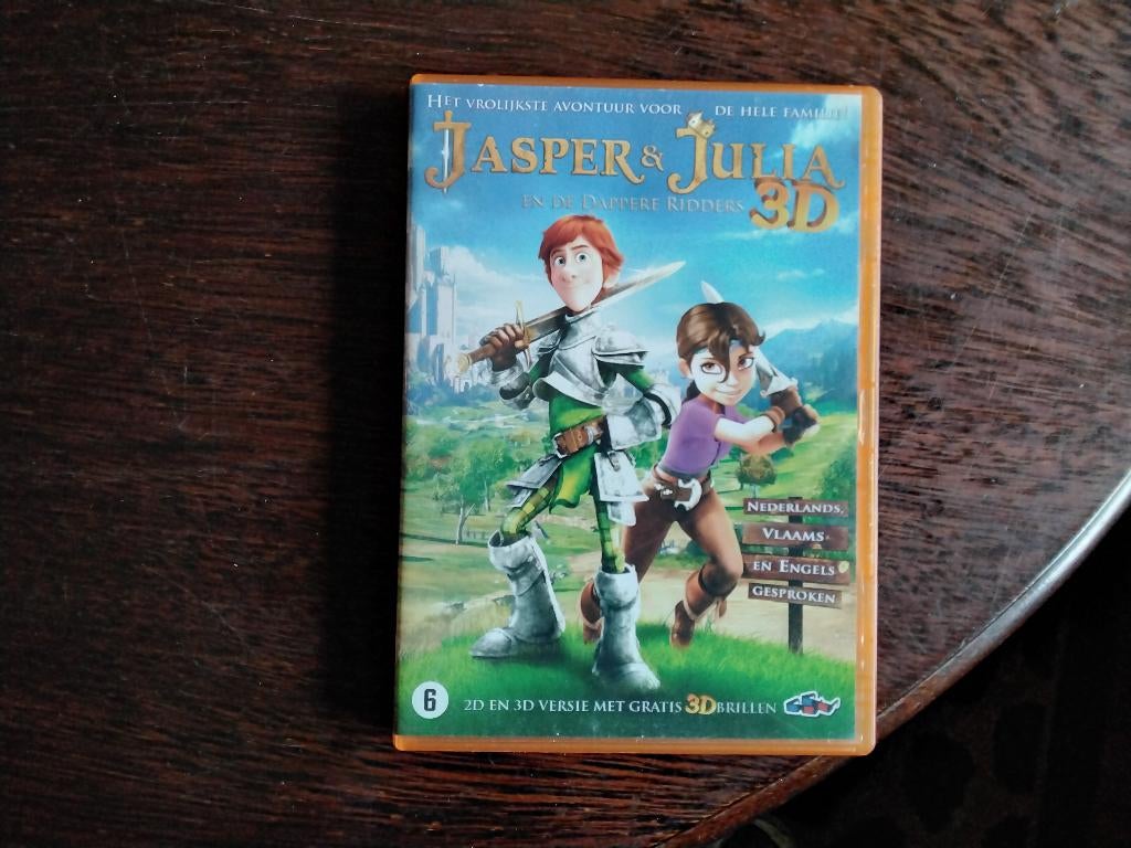 Jasper & julia en de dappere ridders 2D en 3D, origineel, Cd's en Dvd's, Avontuur, Ophalen of Verzenden, Zo goed als nieuw, Vanaf 6 jaar