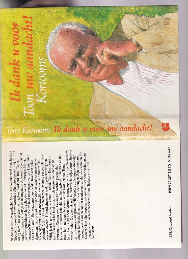 Toon Kortooms; Ik dank u voor uw aandacht/Terug naar Beekman, Ophalen of Verzenden, Zo goed als nieuw