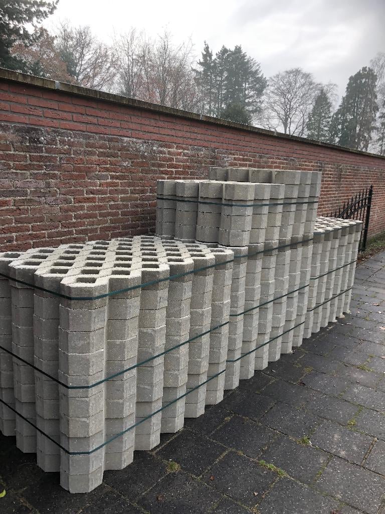 Grastegels 60x40 cm dikte 12 cm grijs., Verzenden, Nieuw