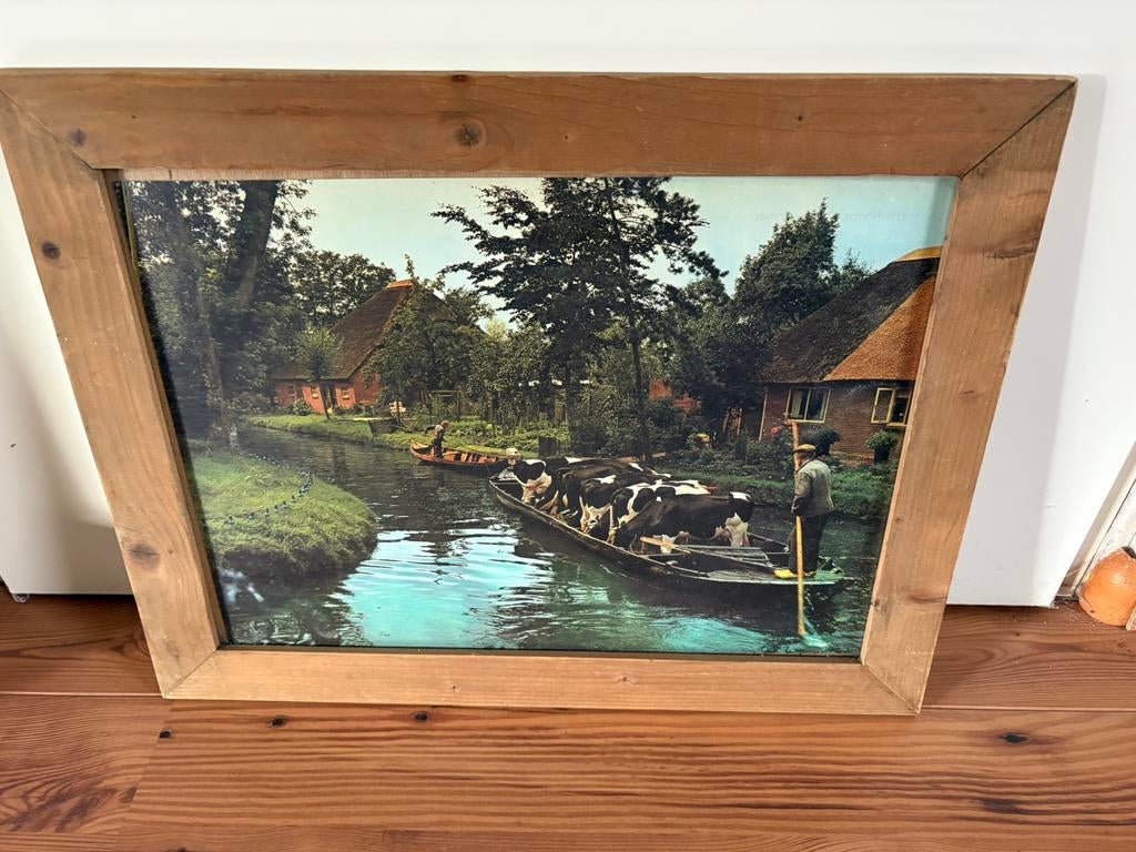 Giethoorn 52cm x 40cm in goede staat, Antiek en Kunst, Ophalen