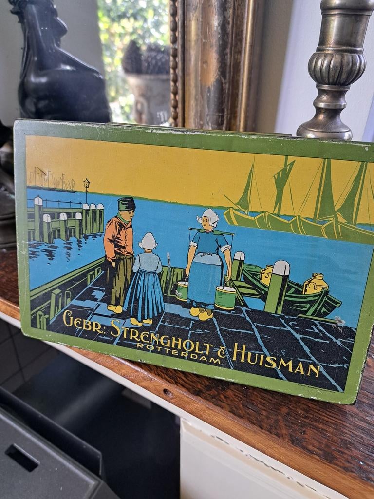 Prachtig oud blik caramels Rotterdam, Verzamelen, Blikken, Ophalen of Verzenden, Gebruikt, Overige