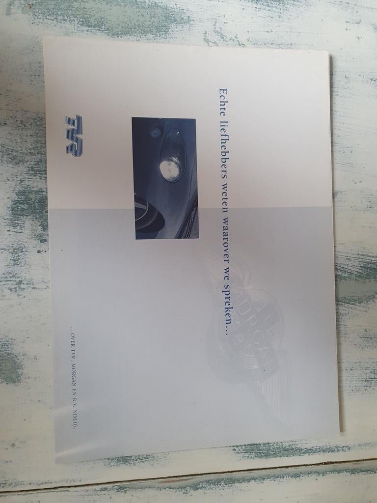 Overzicht folder importeur Nimag TVR en Morgan ca 1995, Ophalen of Verzenden