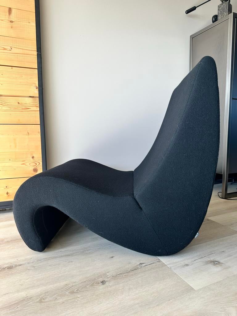 Vitra Amoebe Lounge Chair - Verner Panton Design Icoon, Ophalen, Zwart, Zo goed als nieuw, Eén