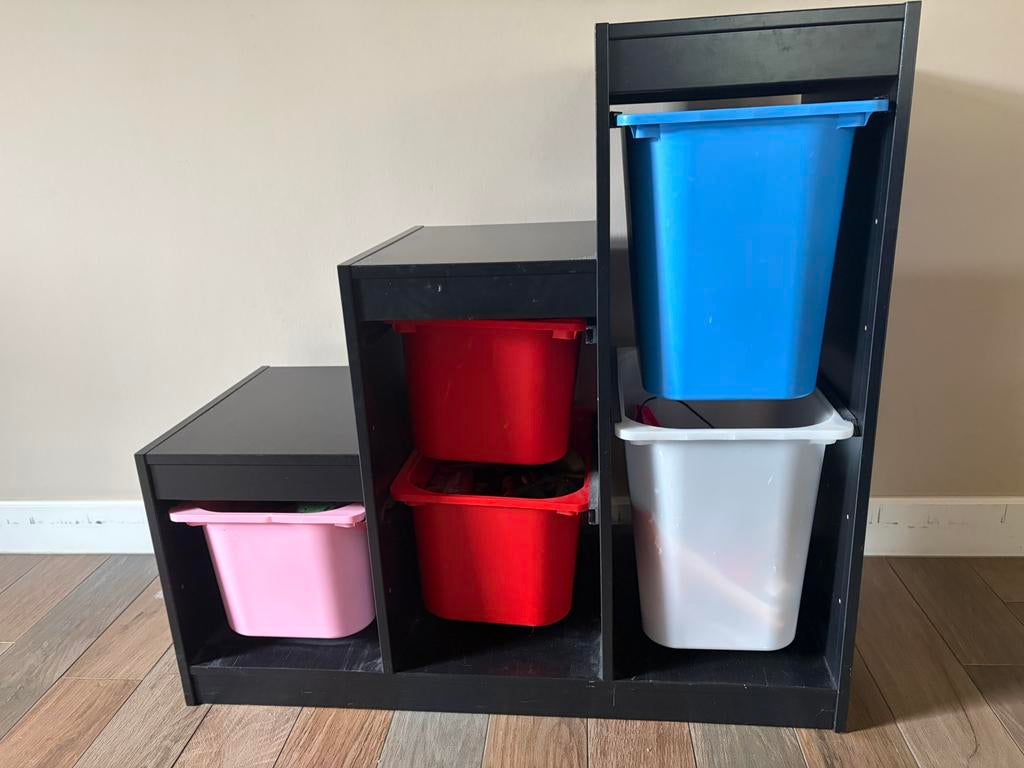 Trofast Ikea opbergkast zwart, Ophalen of Verzenden, Gebruikt, Kast