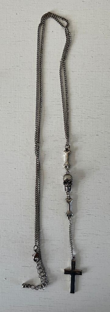 Ketting in Harley-bikerstijl, Sieraden, Tassen en Uiterlijk, Kettingen, Ophalen of Verzenden, Zo goed als nieuw, Zilver, Overige materialen