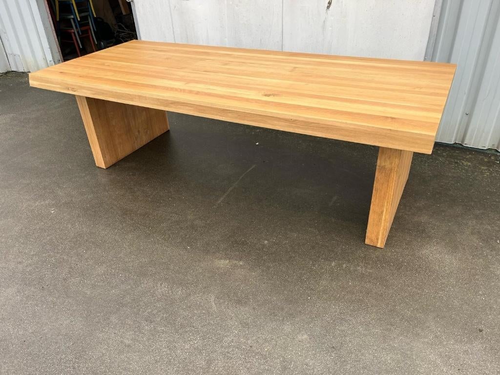 luxe eiken eetkamer tafel stamtafel 260x110 cm showroom mode, Ophalen